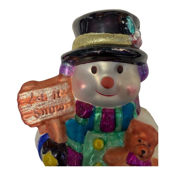Vintage Carlton Cards Ceramic Snowman Figurine – 14” Tall - Picture 6 of 9